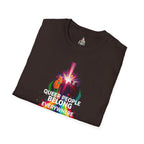 Queer Pride Unisex Softstyle T-Shirt - "Queer People Belong Everywhere"