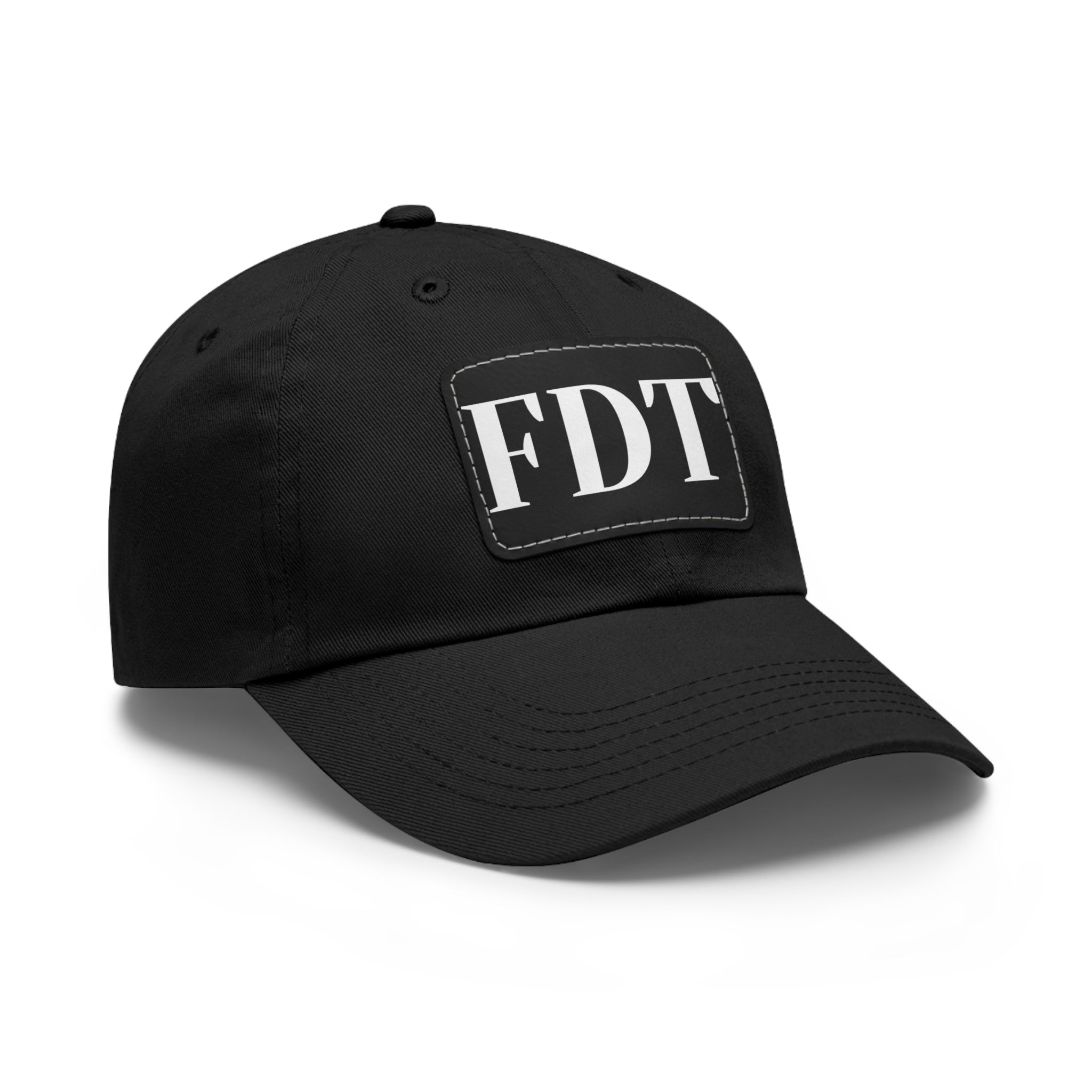 Stylish Dad Hat with FDT Leather Patch - Casual Sun Protection for Dads