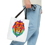 Colorful Fractal Lion Design - Tote Bag