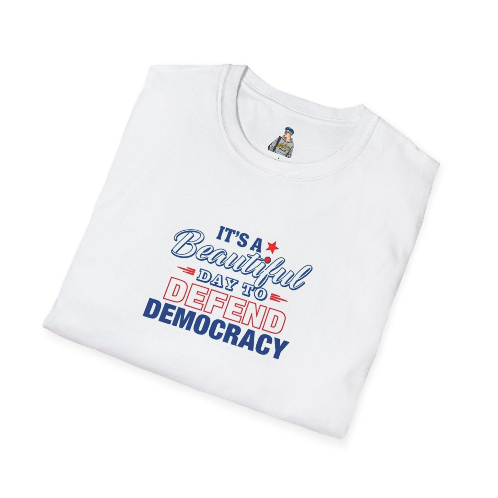 Defend Democracy Unisex Softstyle T-Shirt - Perfect for Activism and Everyday Wear