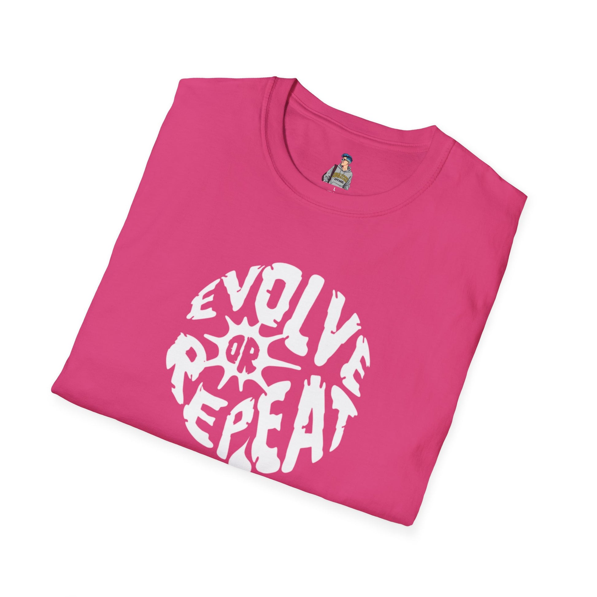 Evolve or Repeat Unisex Softstyle T-Shirt - Modern Inspirational Tee