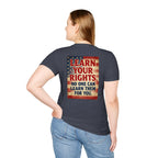 Learn Your Rights T-Shirt — Patriotic American Flag Graphic Tee