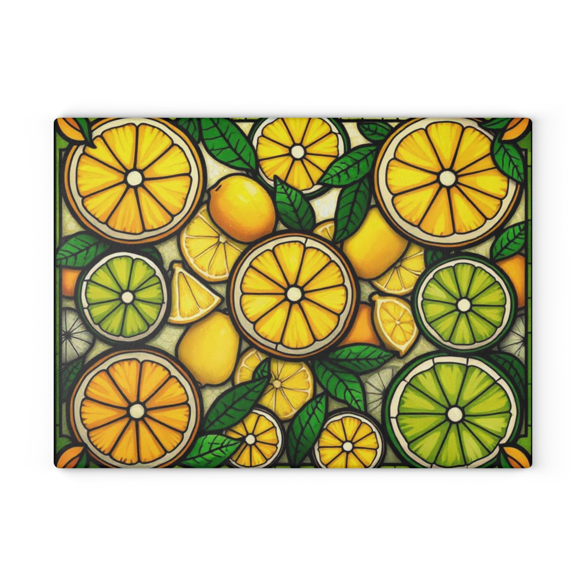 Vibrant Citrus Glass Cutting Board - Perfect for Kitchen Decor & Gifts