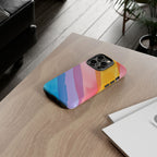 Colorful Diagonal Watercolor Tough Phone Case for iPhone