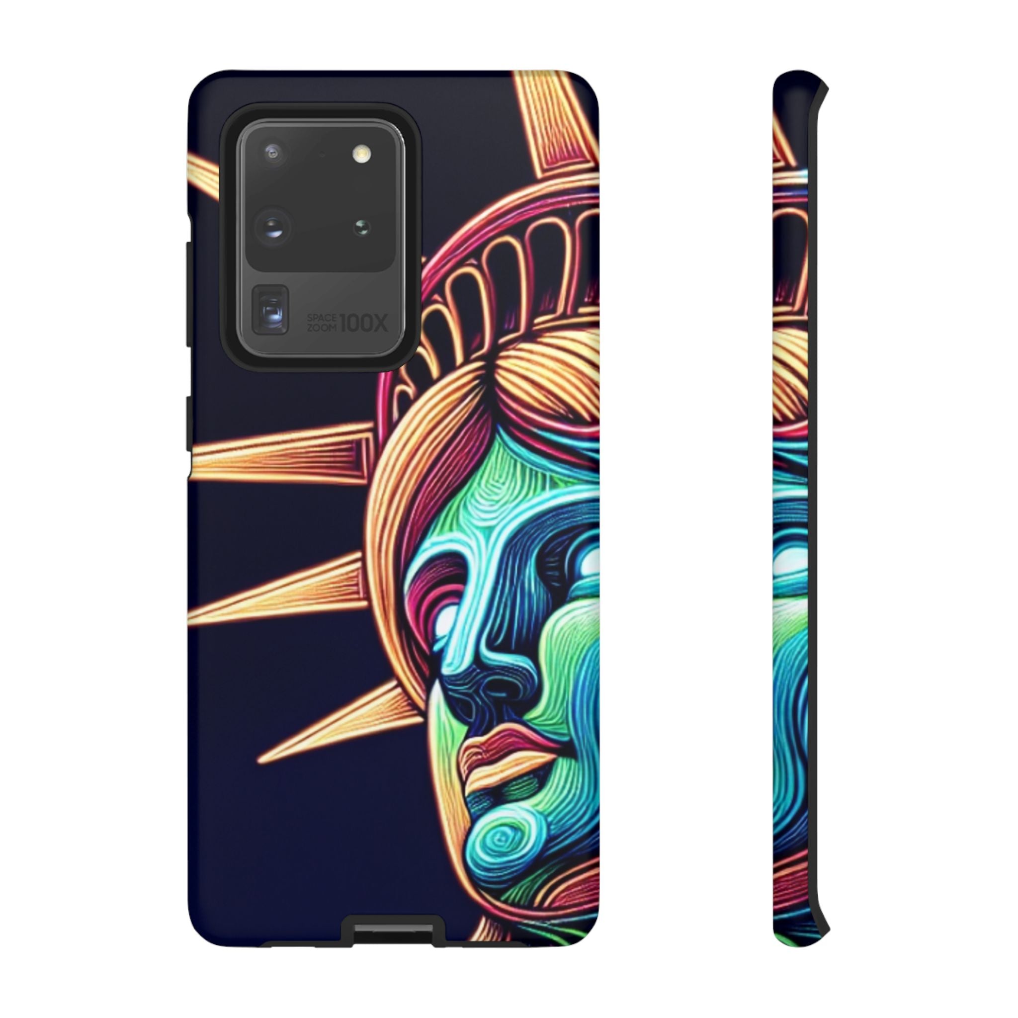 Statue of Liberty Neon Glowing Art Tough Case for Android & iPhone
