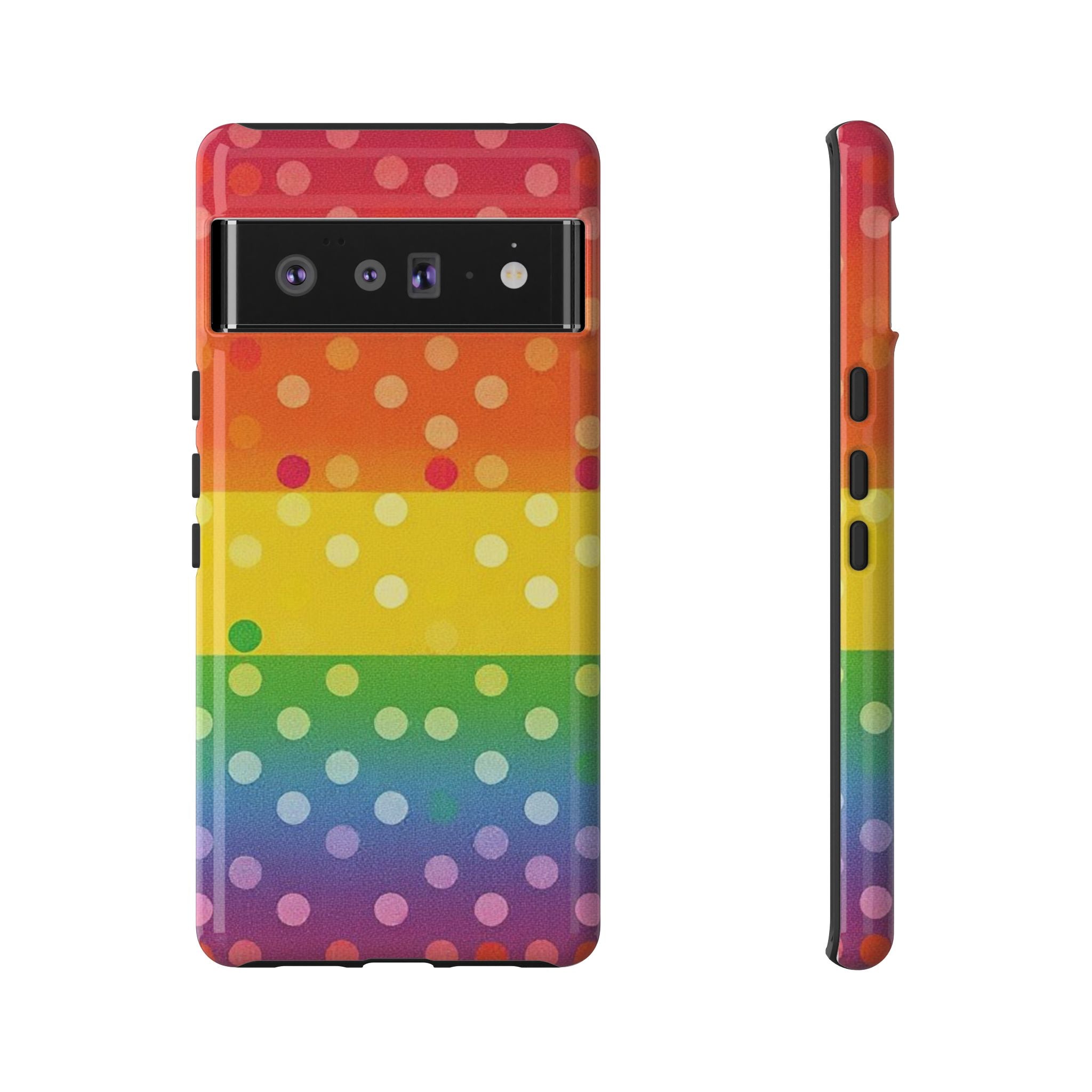 Rainbow Polka-Dot Tough Case for Android