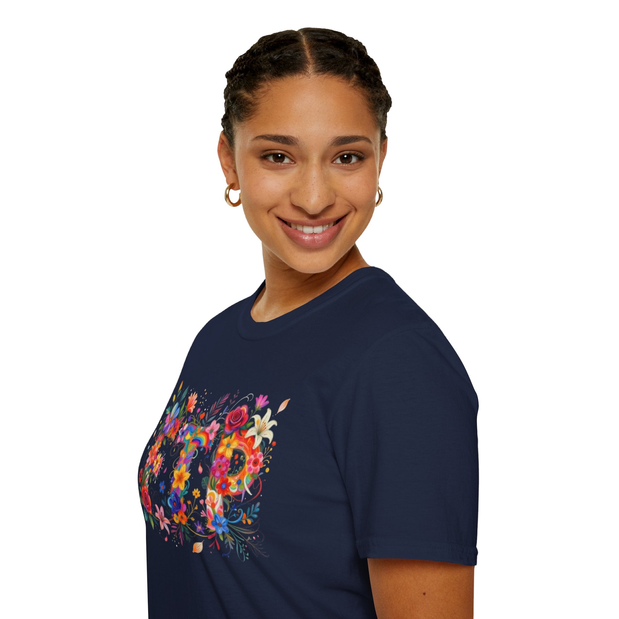 Floral 'FTP' Graphic T-Shirt