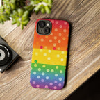 Rainbow Polka Dot Tough Phone Case for iPhone