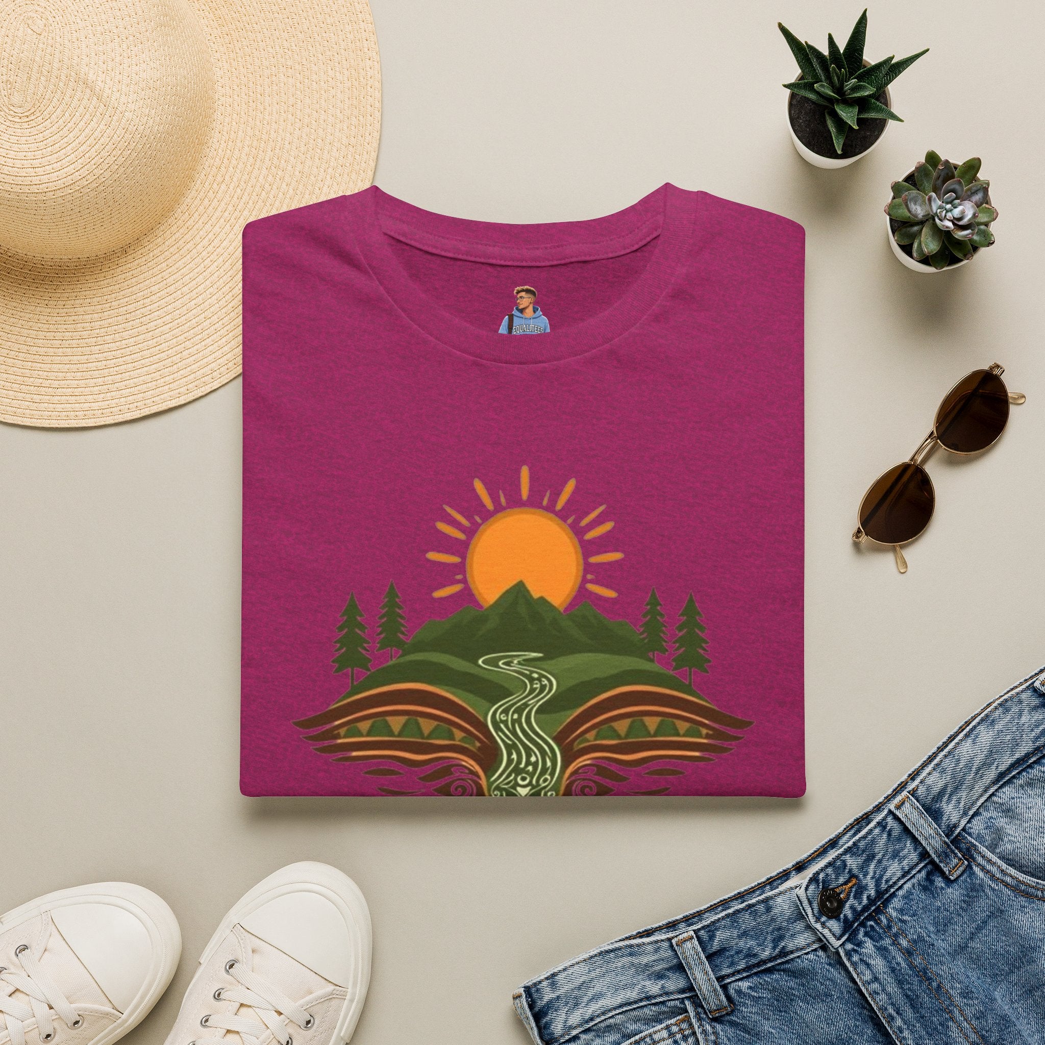 Mountain Scene Unisex Softstyle T-shirt