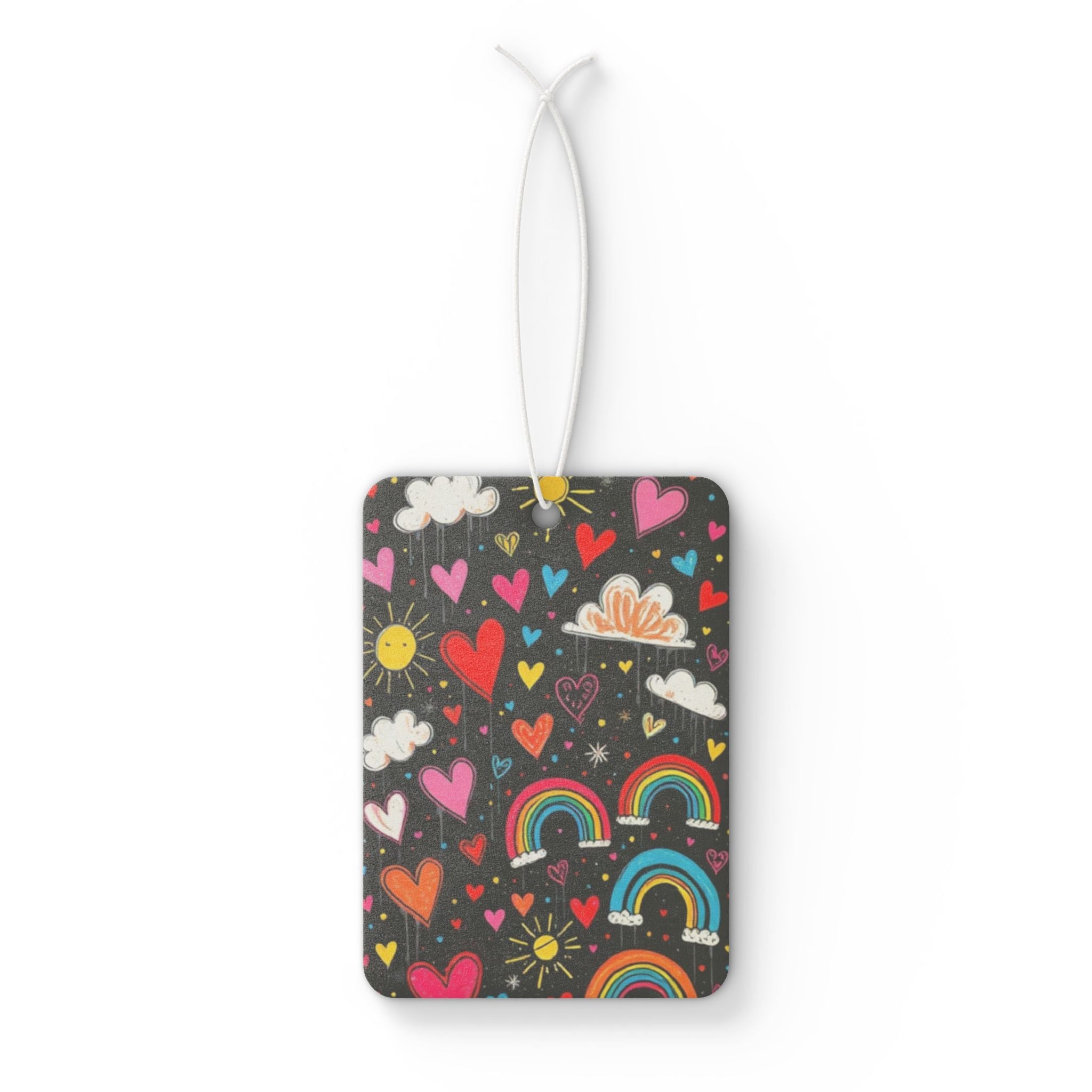 Hearts and Rainbows Car Air Freshener - Eclectic and Aromatic