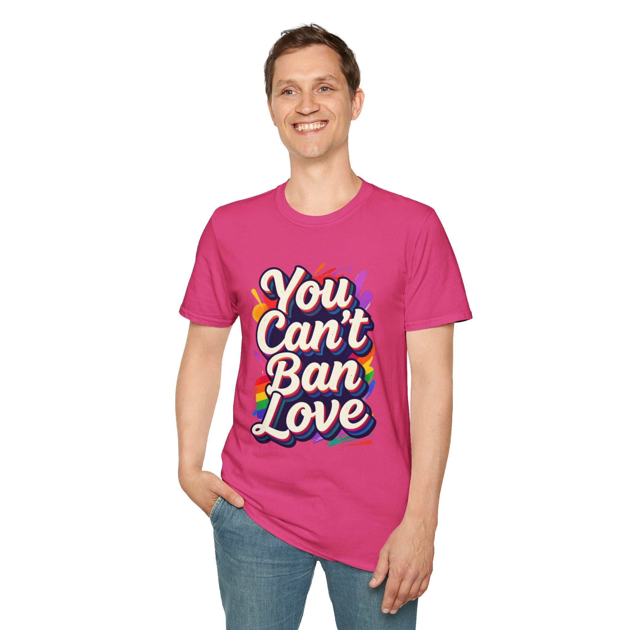 You Can't Ban Love T‑Shirt — Rainbow LGBTQ+ Pride Graphic Tee