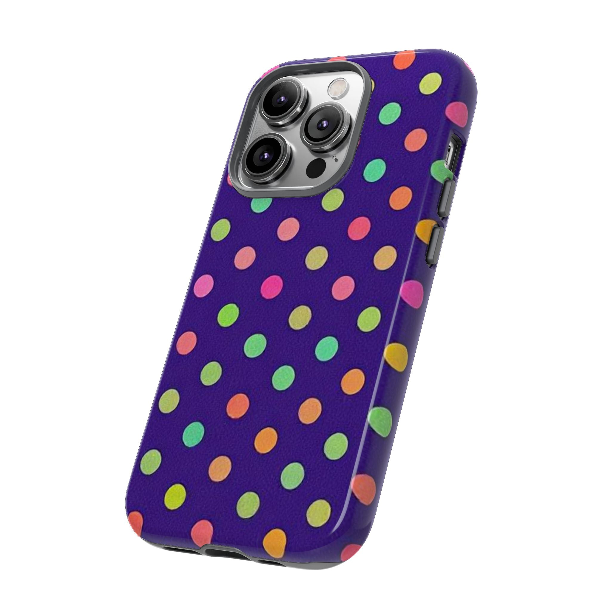 Colorful Polka Dot Tough Phone Case for iPhone