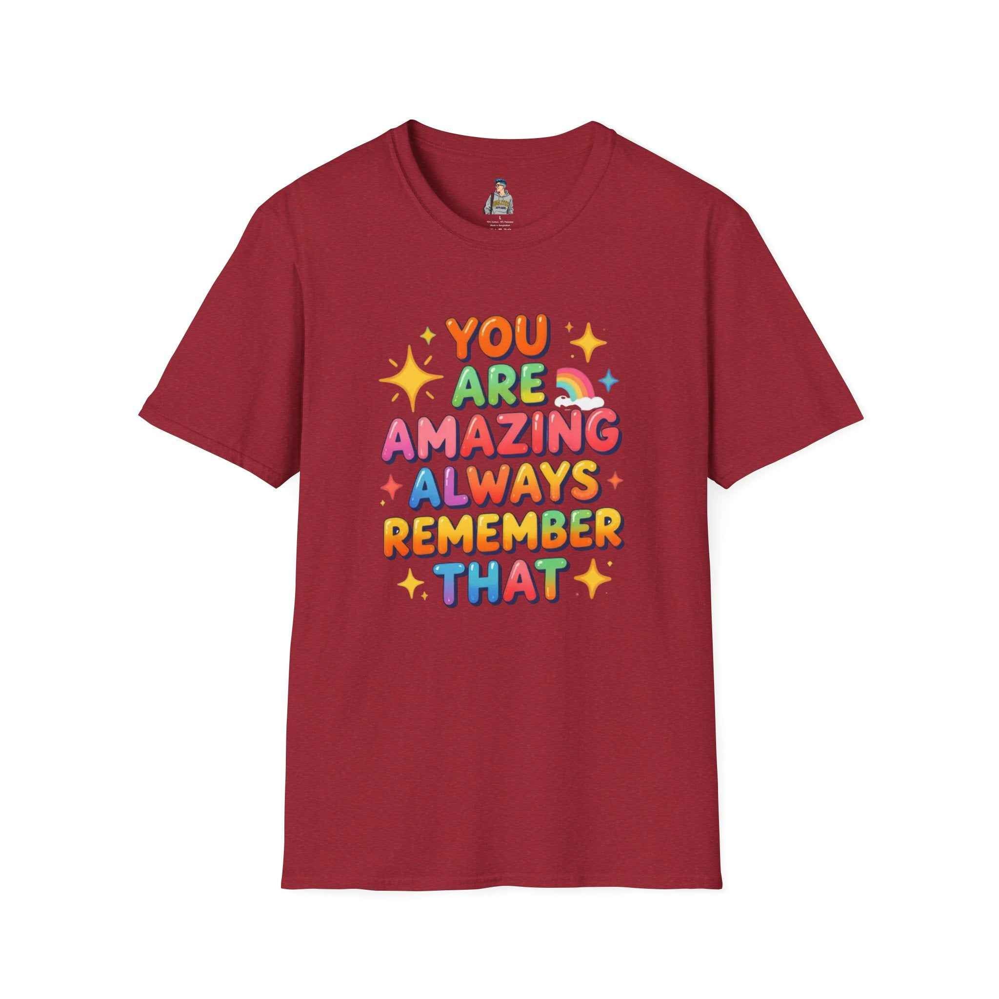 You Are Amazing T-Shirt — Colorful Inspirational Graphic Tee