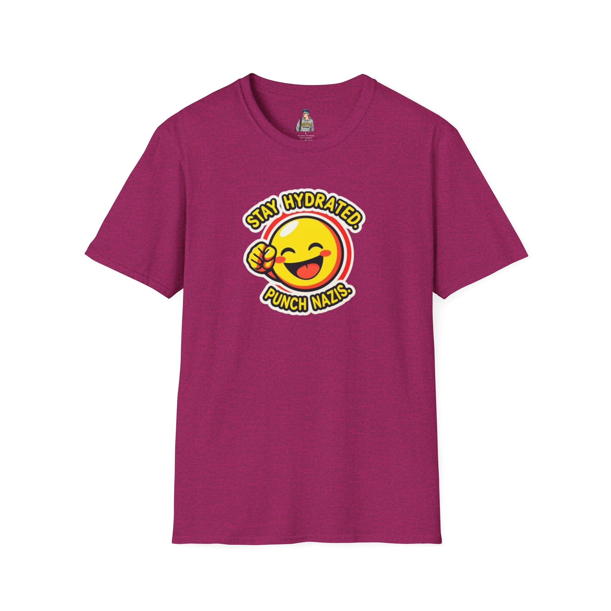 Stay Hydrated, Punch Nazis Funny Emoji T-Shirt