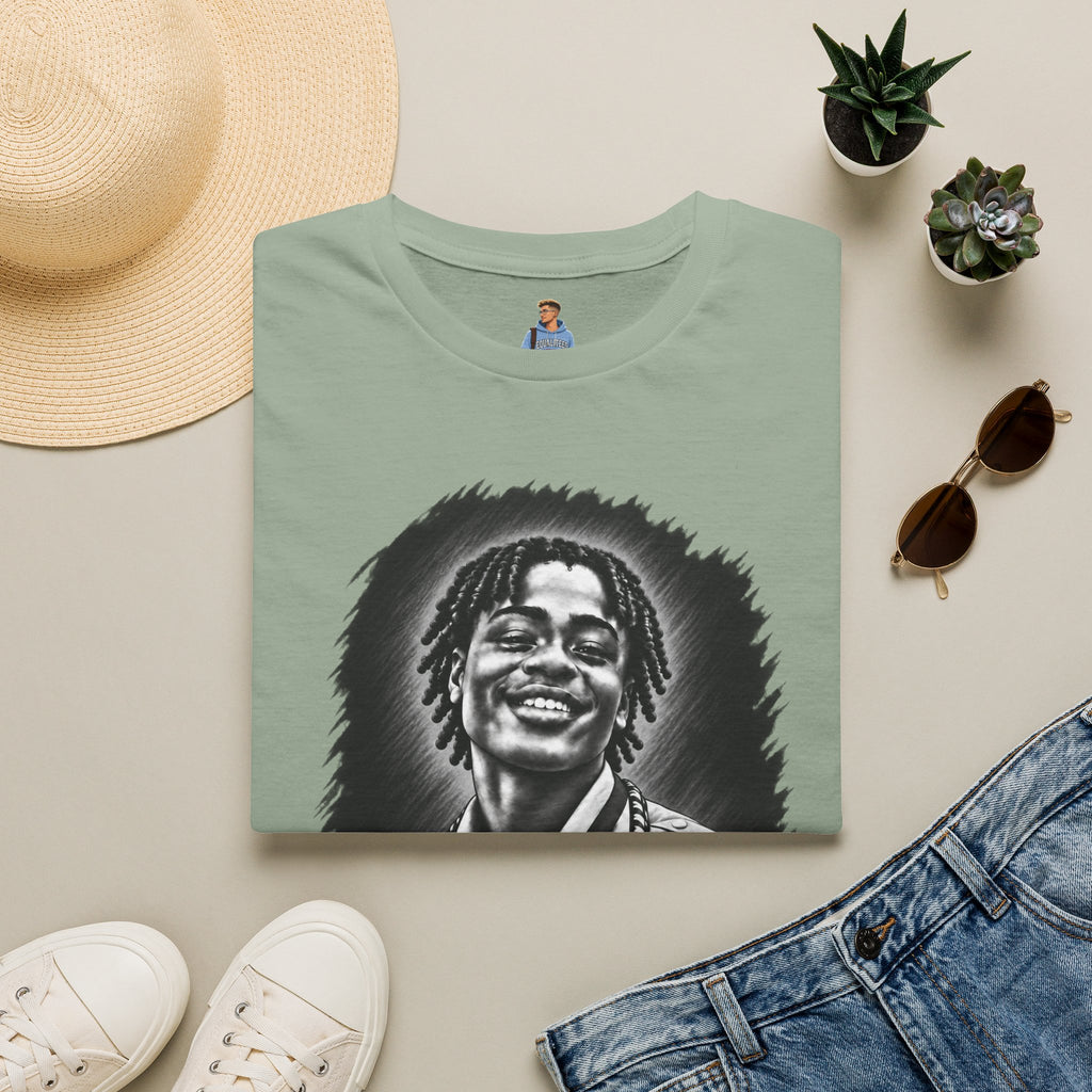 Smiling Portrait Front - In Memory of Pierre Damas Bel T-Shirt