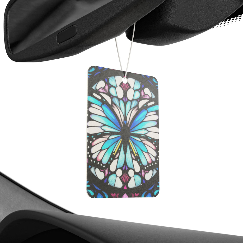 Stained Glass Butterfly Design - Car Air Freshener - Eclectic and Aromatic