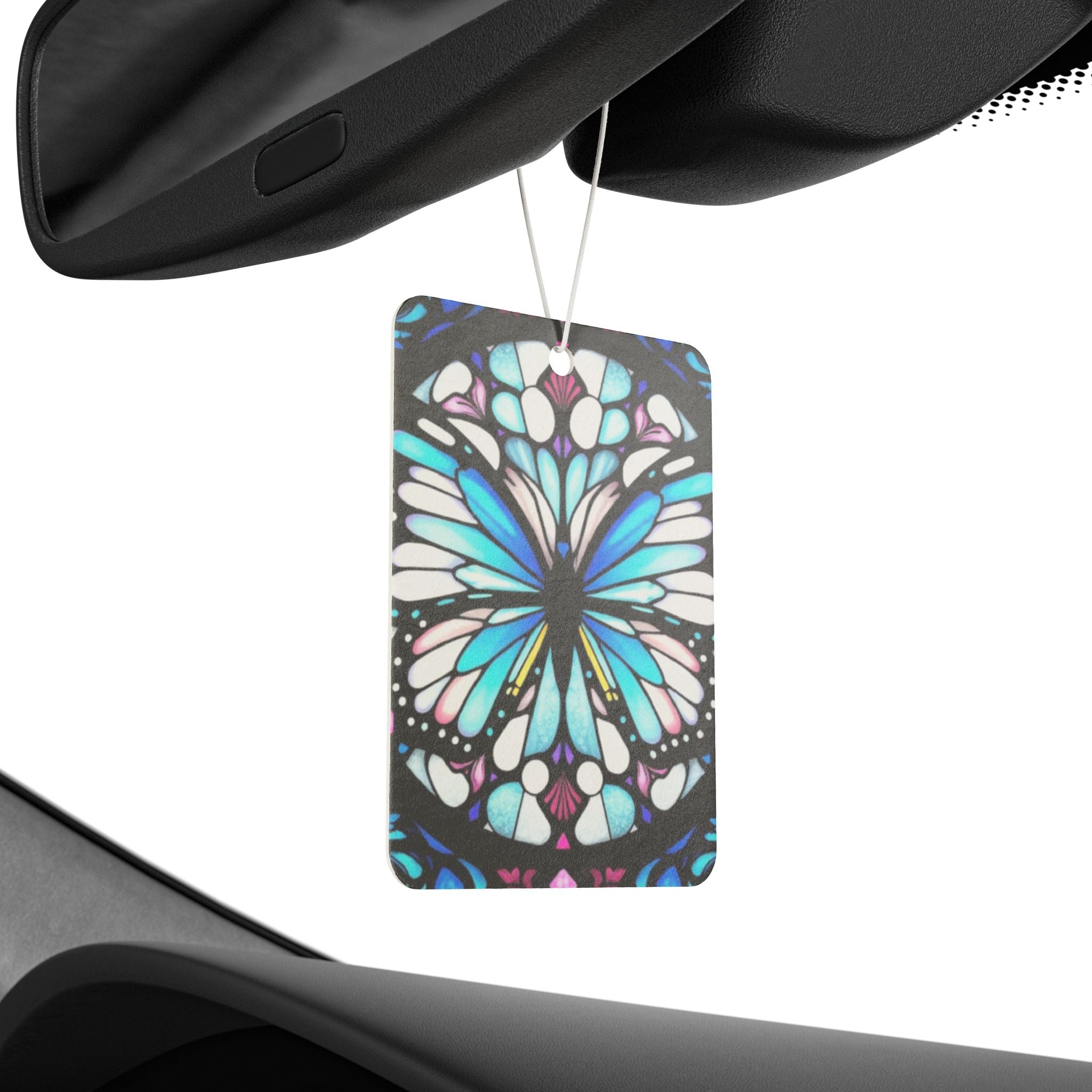Stained Glass Butterfly Design - Car Air Freshener - Eclectic and Aromatic