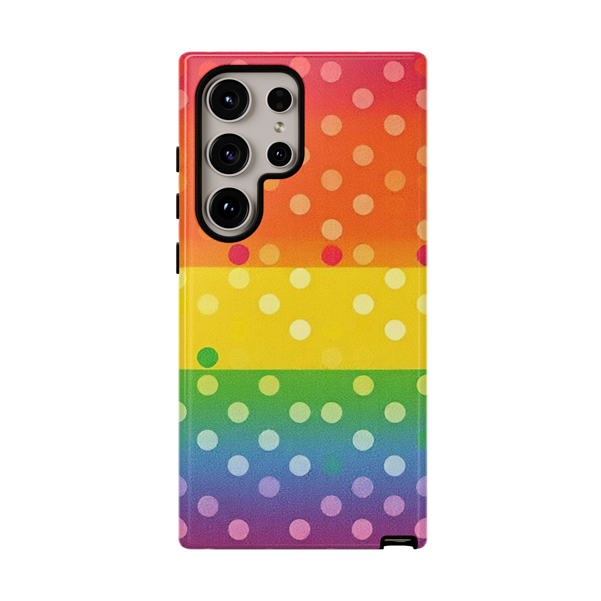 Rainbow Polka-Dot Tough Case for Android