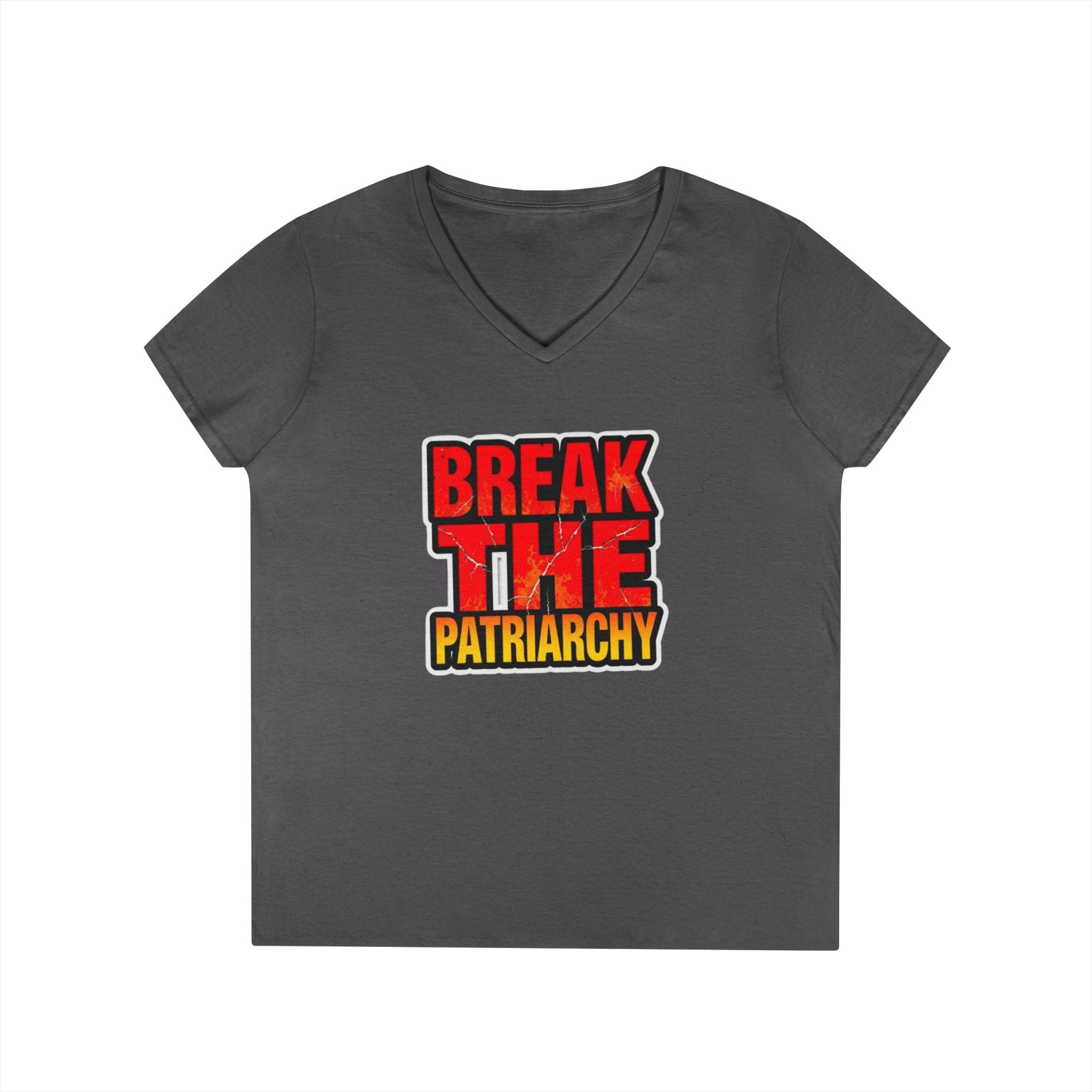 Women's Empowerment V-Neck T-Shirt - Break The Patriarchy