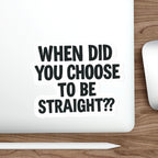 Die-Cut Stickers - WHEN DID YOU CHOOSE TO BE STRAIGHT??