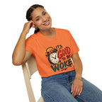 T-Shirt — "It's Good To Be Woke" Graphic Tee (Alarm Clock Design)