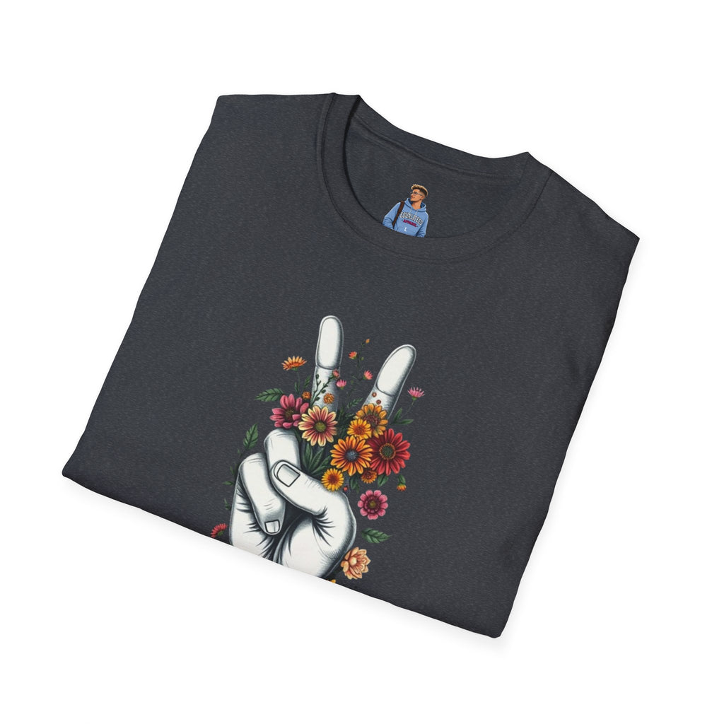 Grow Peace Unisex Softstyle T-Shirt - Boho Inspiration, Perfect for Festivals and Everyday Wear