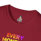 Queer History Month T-Shirt | Every Month is Queer History Month | Unisex Softstyle Tee