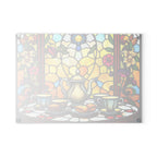 Artistic Stained Glass Cutting Board - Elegant Kitchen Decor for Tea Lovers
