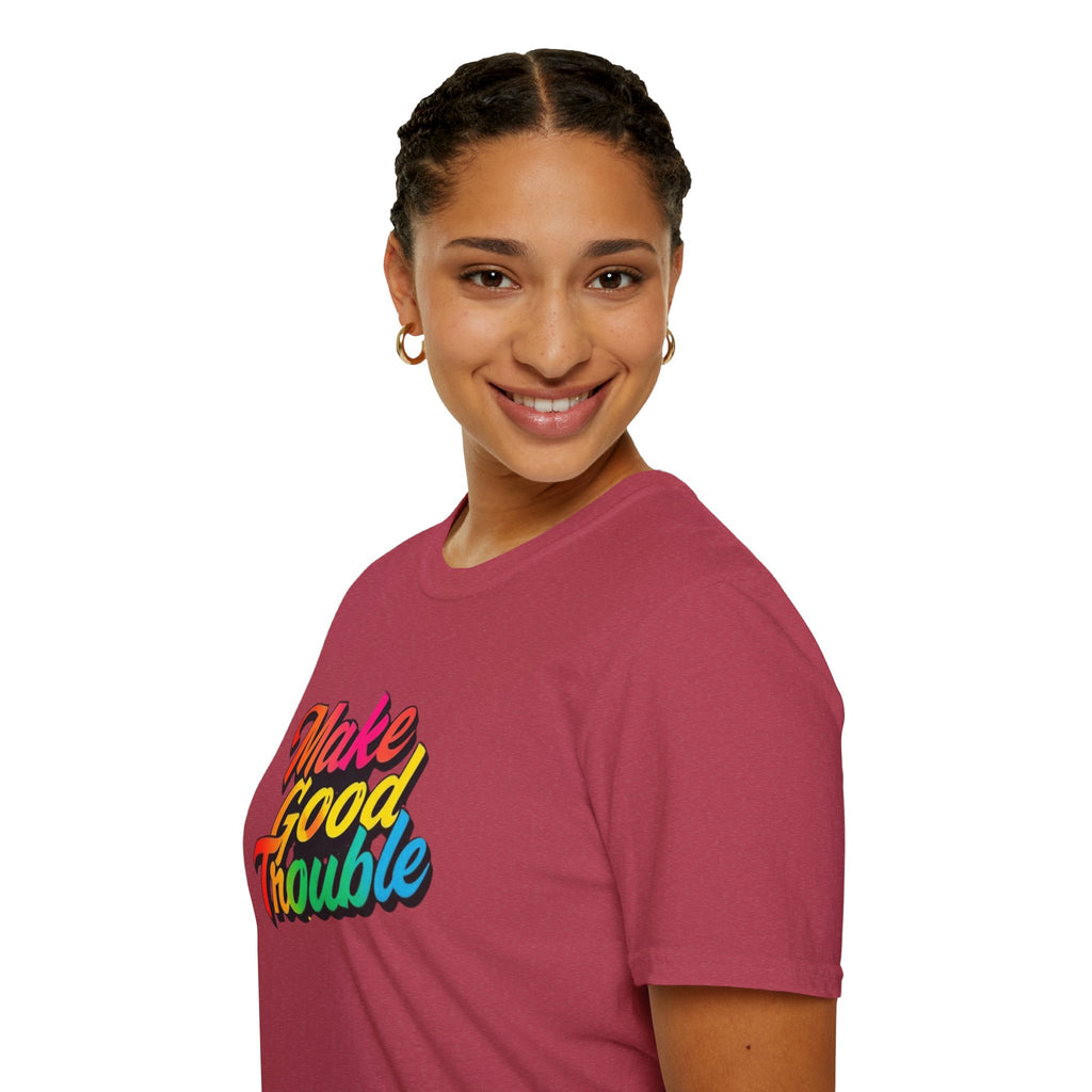 Make Good Trouble' Rainbow T-Shirt