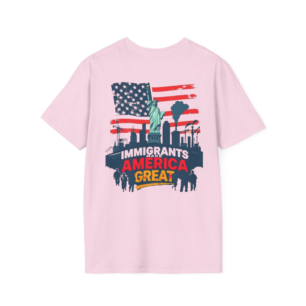 Immigrants Make America Great T-Shirt Estoy Contigo (I Am With You) Unisex Softstyle T-Shirt Classic Protest Tee