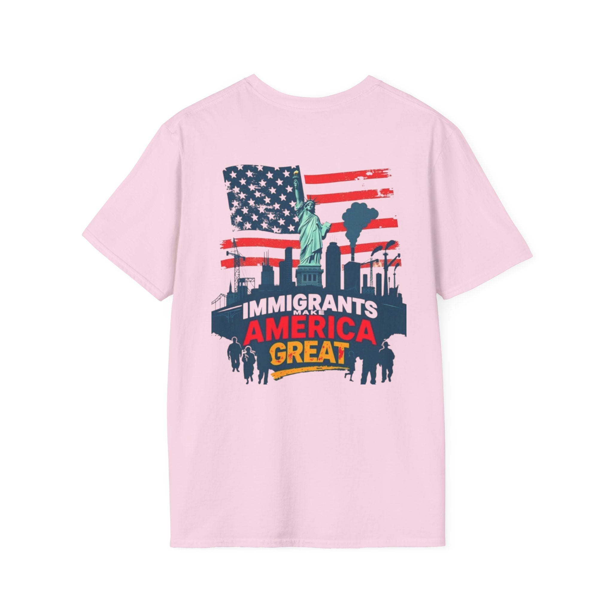 Immigrants Make America Great T-Shirt Estoy Contigo (I Am With You) Unisex Softstyle T-Shirt Classic Protest Tee