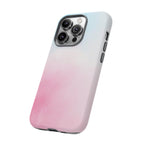 Pastel Cloud Tough Phone Case for iPhone Pink & Blue Gradient Protective Cover