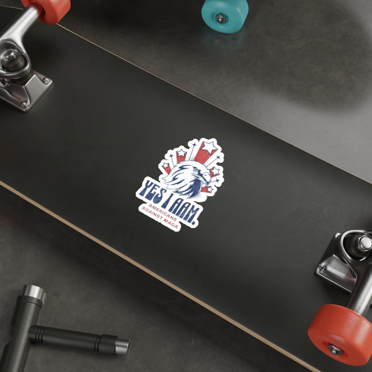 Die-Cut Stickers - Yes I AAM - Americans Against MAGA