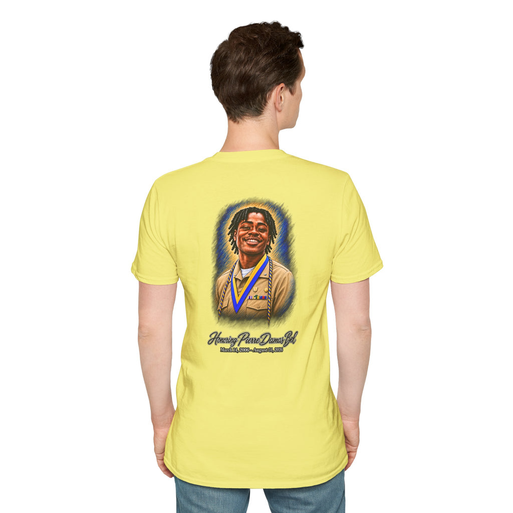 Portrait Front and Back - In Memory of Pierre Damas Bel T-Shirt