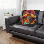 Fractal Bison Microfiber Blanket