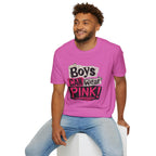 Boys Can Wear Pink T-Shirt — Bold Retro Feminist Graphic Tee