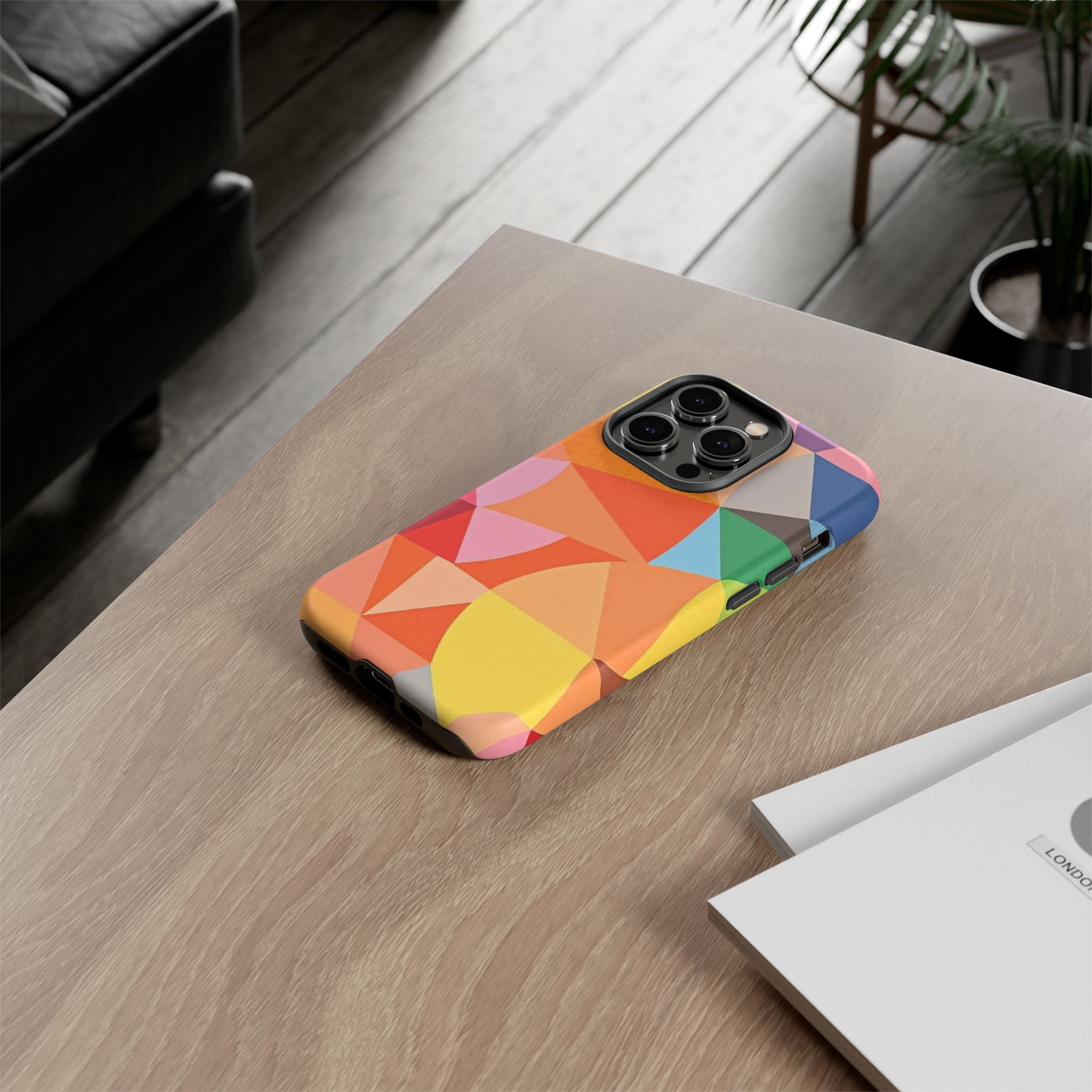 Colorful Geometric Tough Phone Case for iPhone