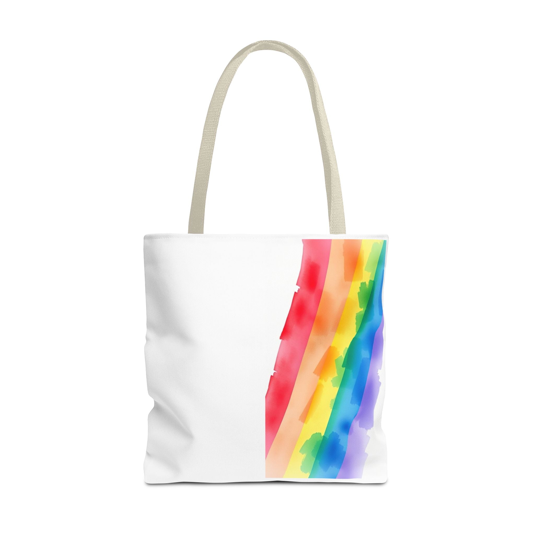 Rainbow Watercolor on Canvas Design - Tote Bag