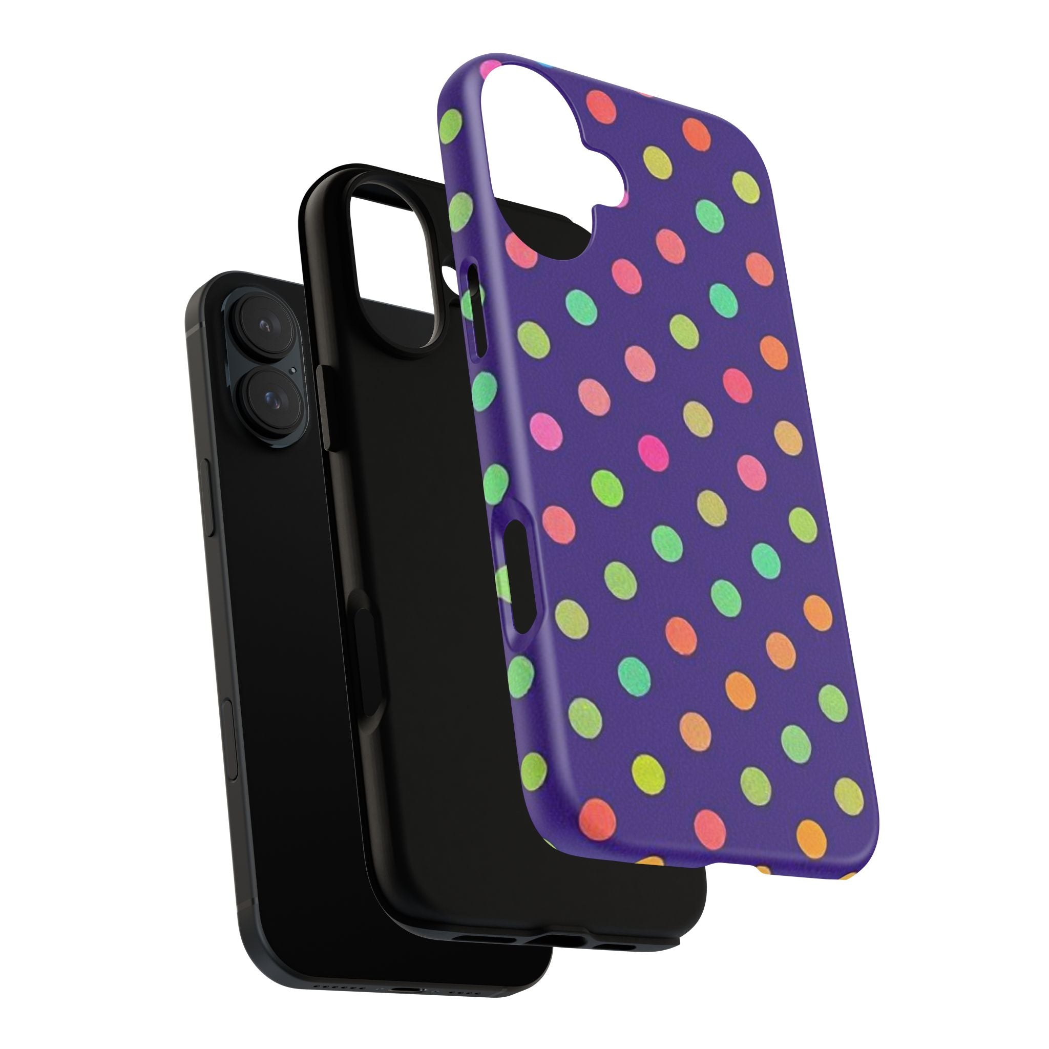 Colorful Polka Dot Tough Phone Case for iPhone