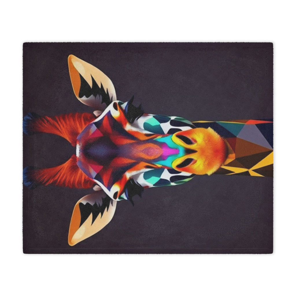 Colorful Giraffe Microfiber Blanket