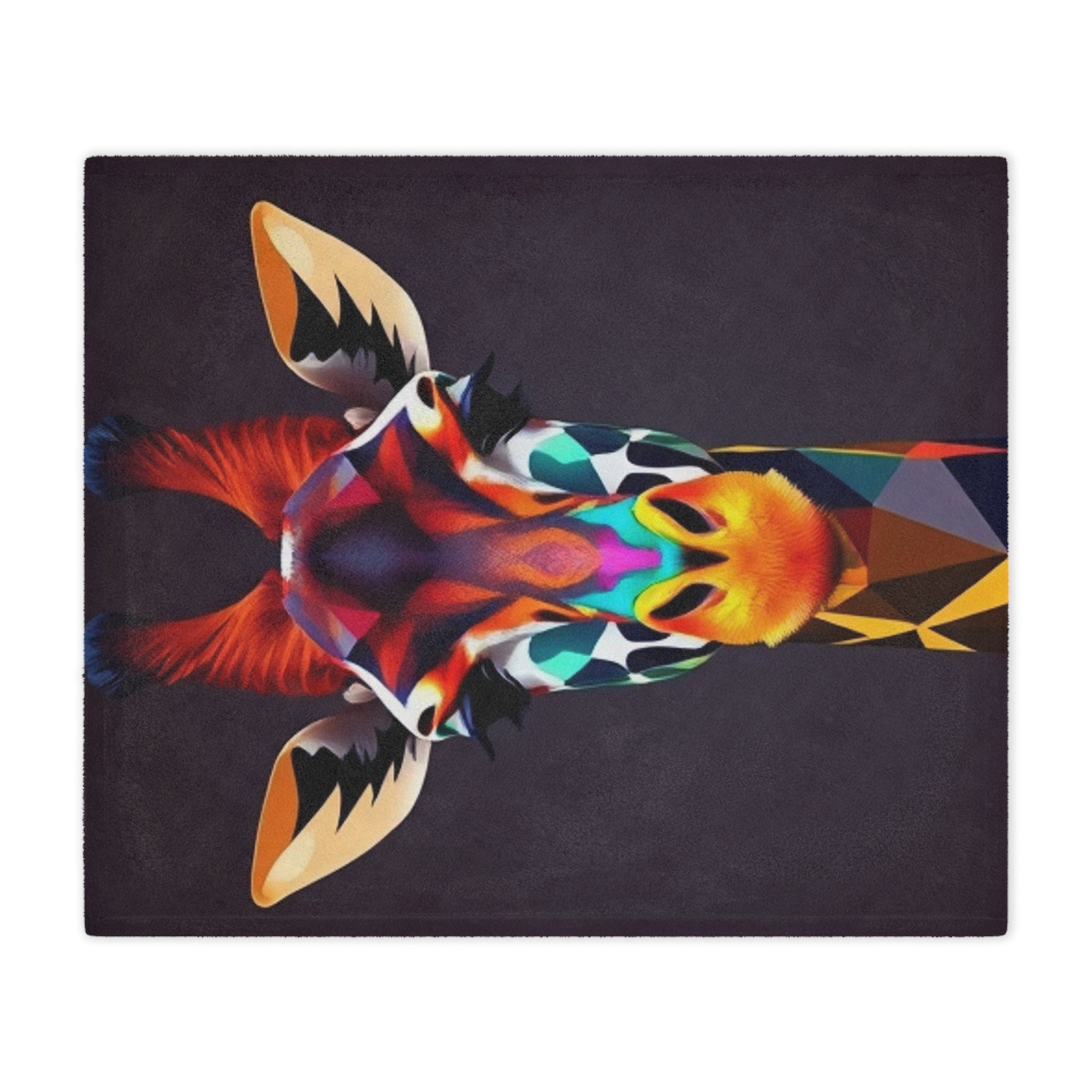 Colorful Giraffe Microfiber Blanket