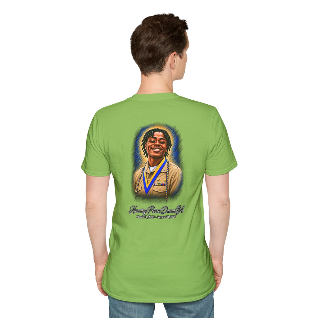 Portrait Front and Back - In Memory of Pierre Damas Bel T-Shirt