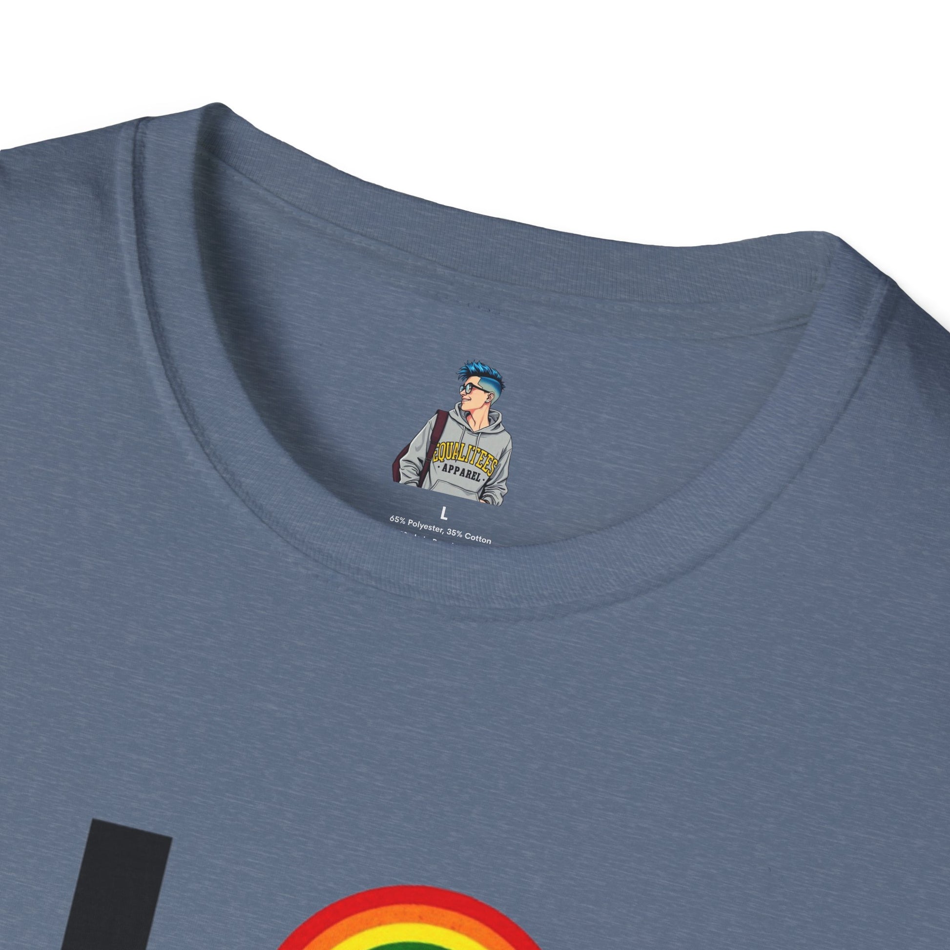 Vibrant LOVE Design for Pride Unisex Softstyle T-Shirt