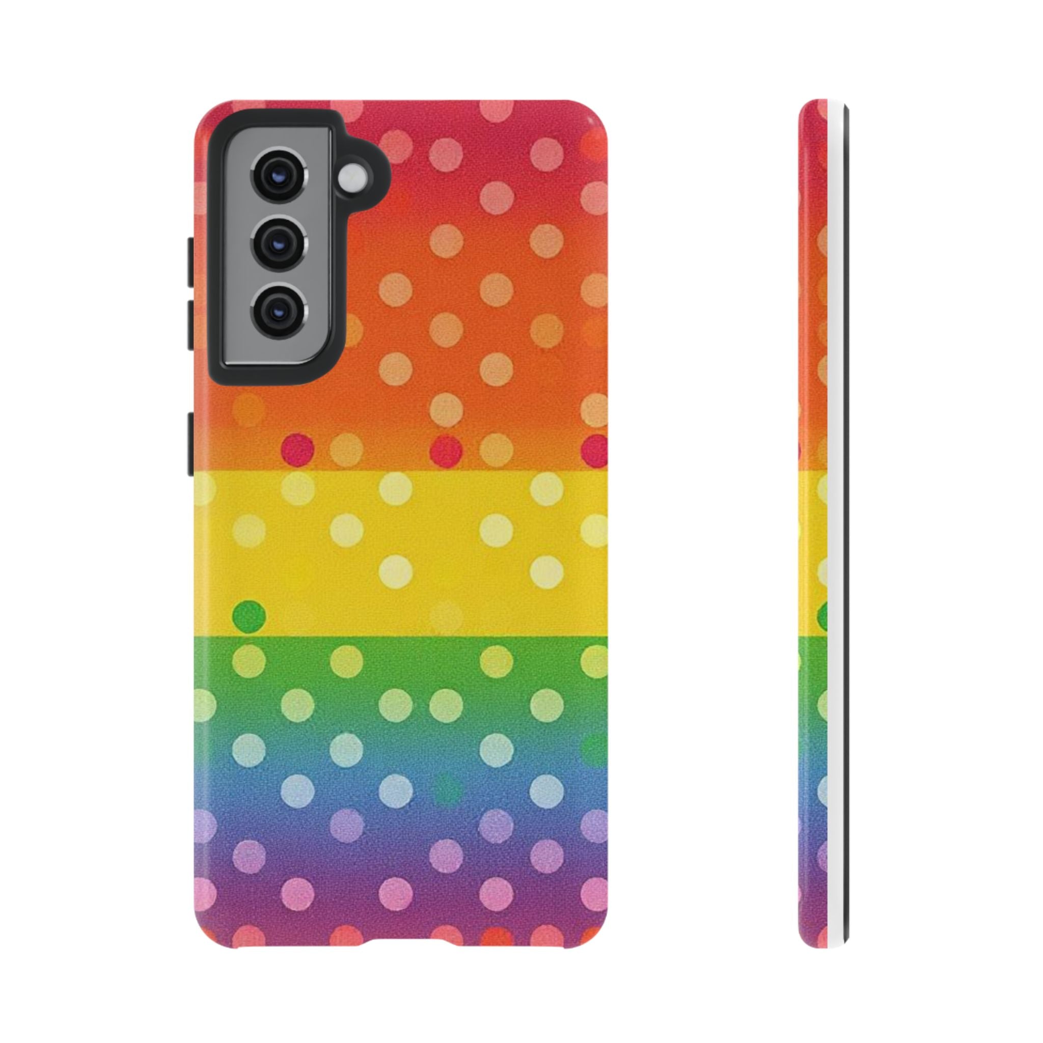 Rainbow Polka-Dot Tough Case for Android