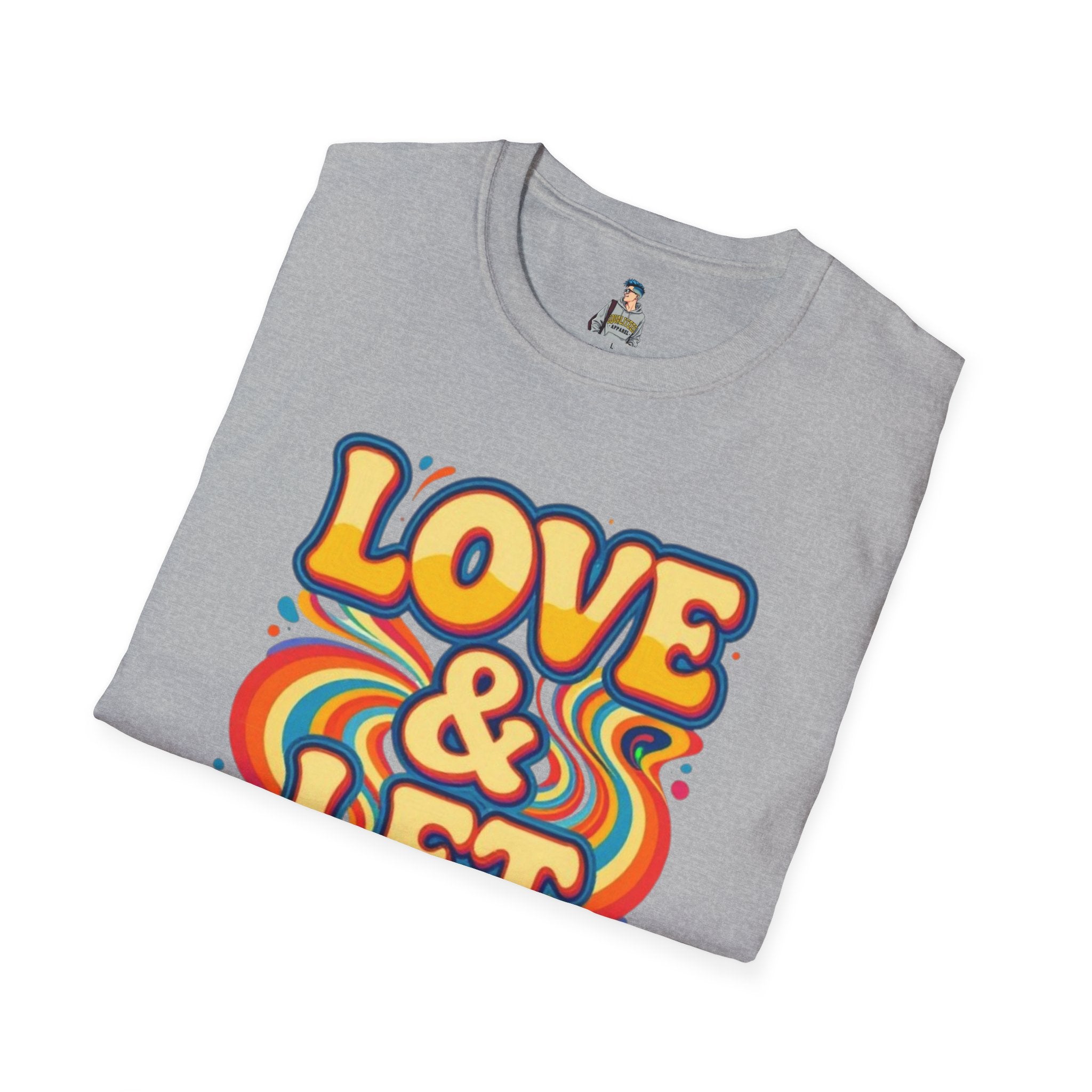 T-Shirt — "Love & Let Love" Retro Rainbow Peace Tee