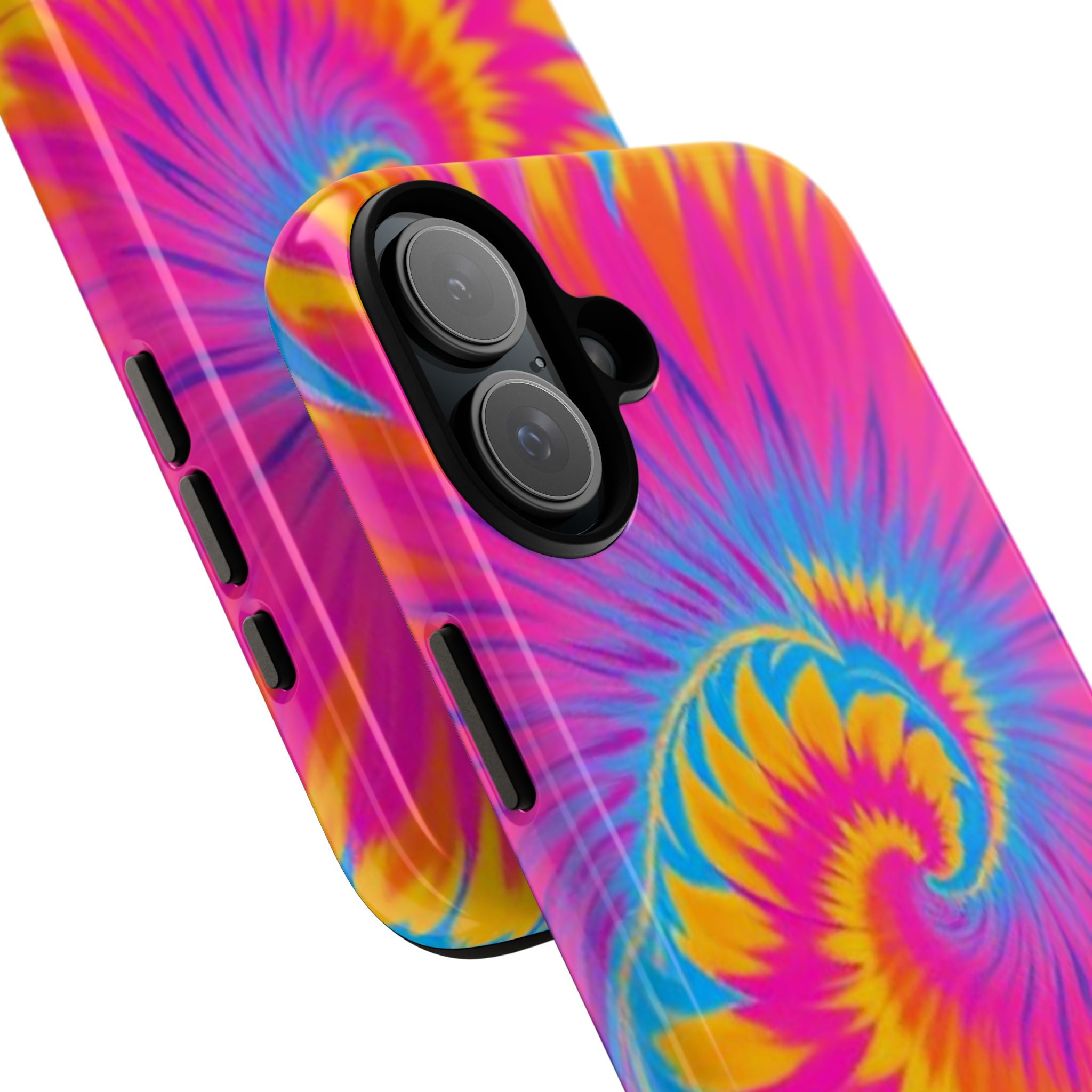 Vibrant Tie-Dye Swirl Protective Tough Case for iPhone