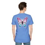 Trans Caterpillar to Butterfly Transformation T-Shirt, Unisex Graphic T-Shirt
