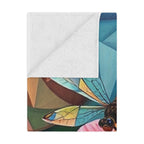Flower & Dragonfly Microfiber Blanket