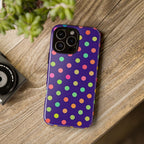 Colorful Polka Dot Tough Phone Case for iPhone