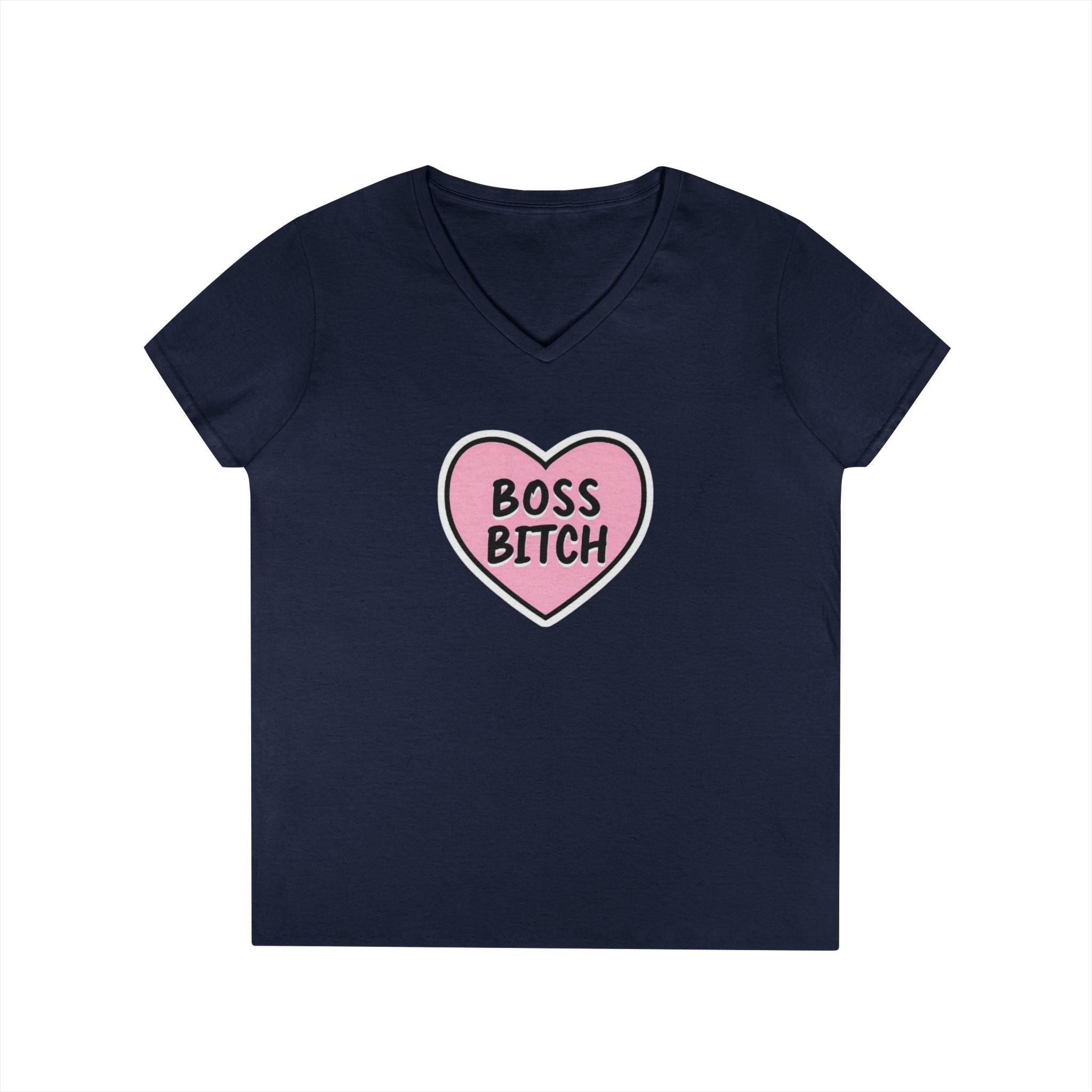 Boss Bitch Ladies' V-Neck T-Shirt | Empowering Casual Wear